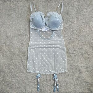 Rampage Sheer Polka Dot Lingerie Slip – Size Medium